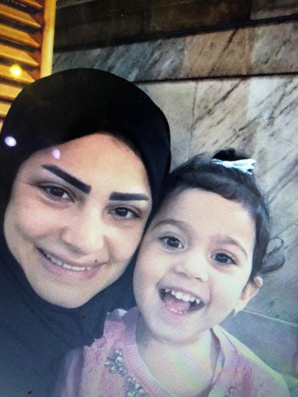 Fatima Al-Nasif with her youngest daughter Batoul